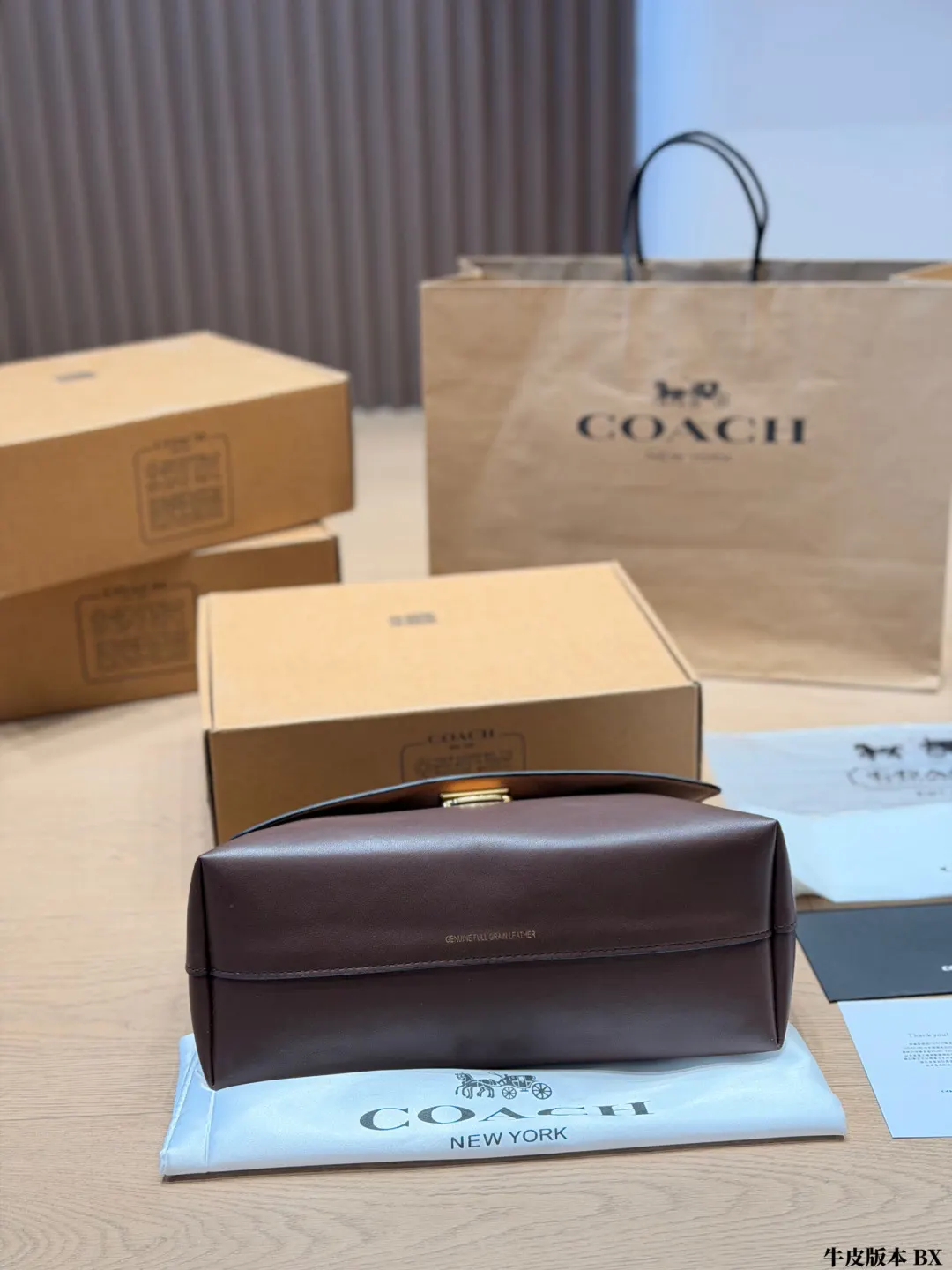 Coach 棕色 牛皮 腋下包 复古腋下背款