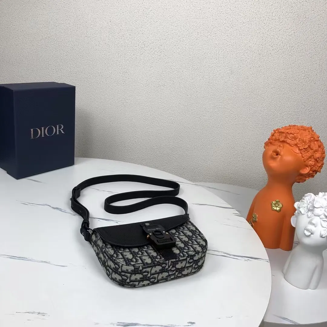 Black Beige Clutch Bag Leather
