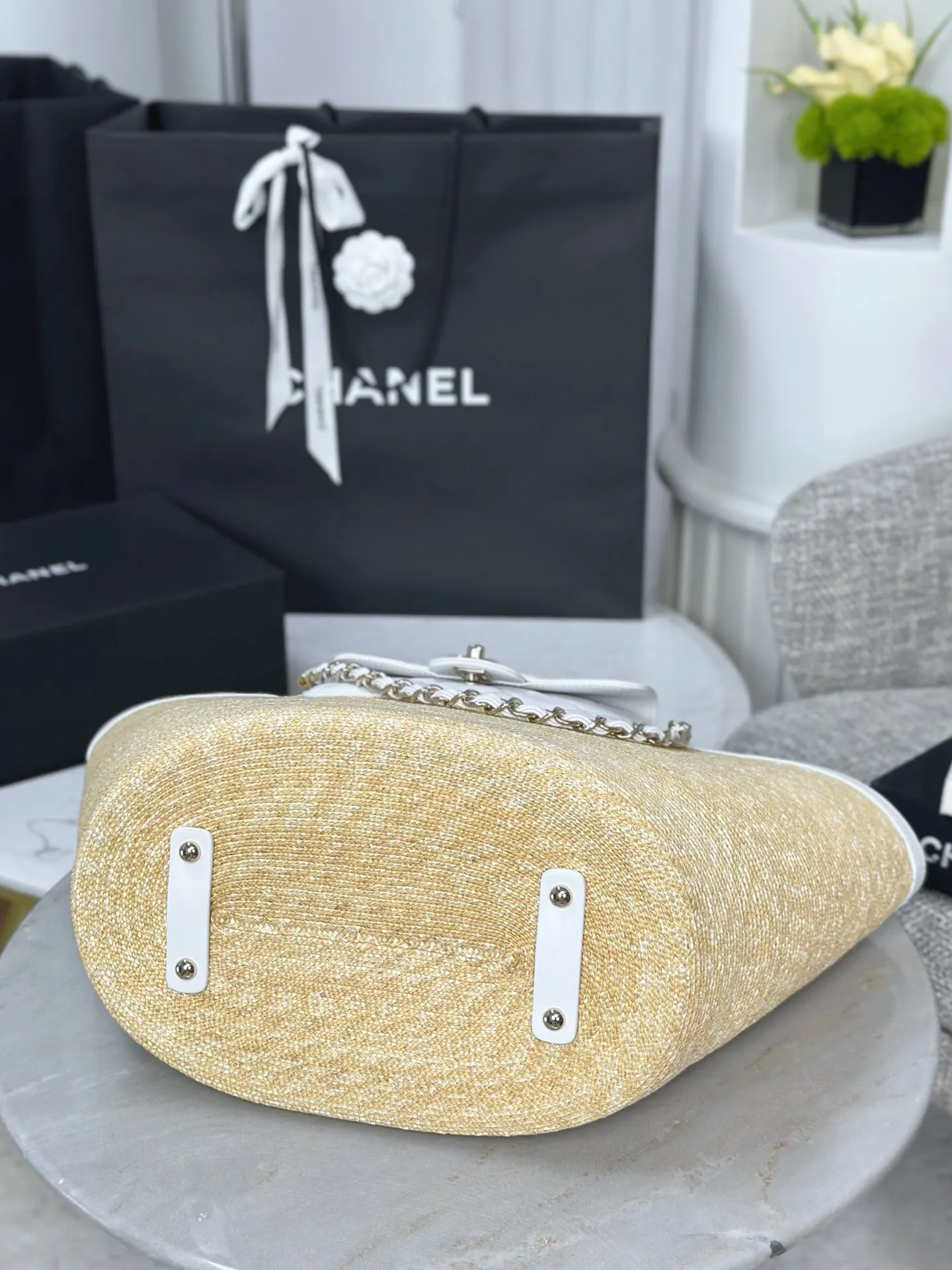 Chanel White Tote Bag
