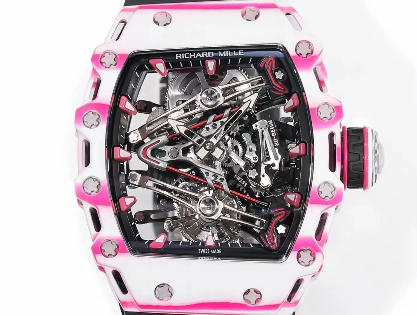 Richard Mille 白色 紅色 手錶 經典腕表款