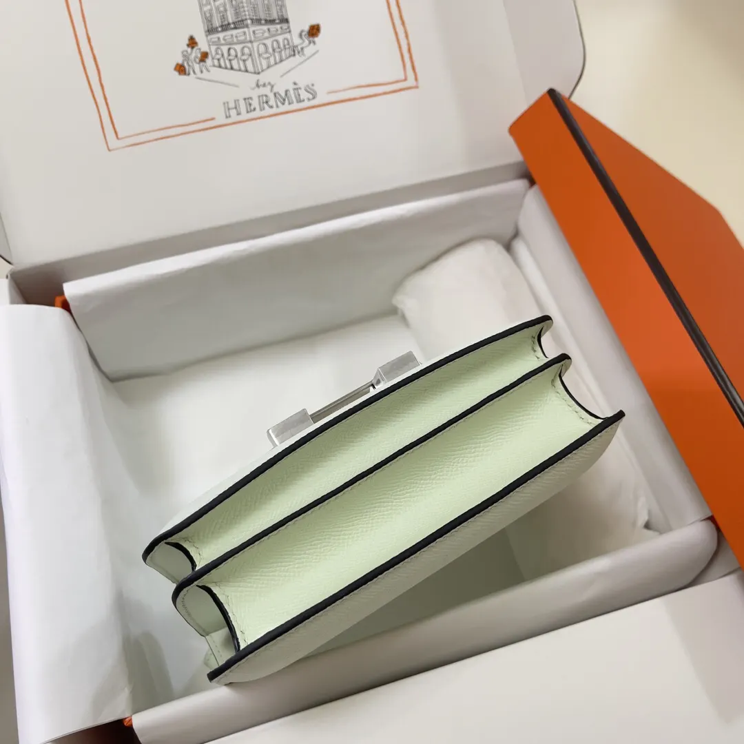 Hermès Constance 气泡绿 Epsom掌纹牛皮 斜挎包 19cm
