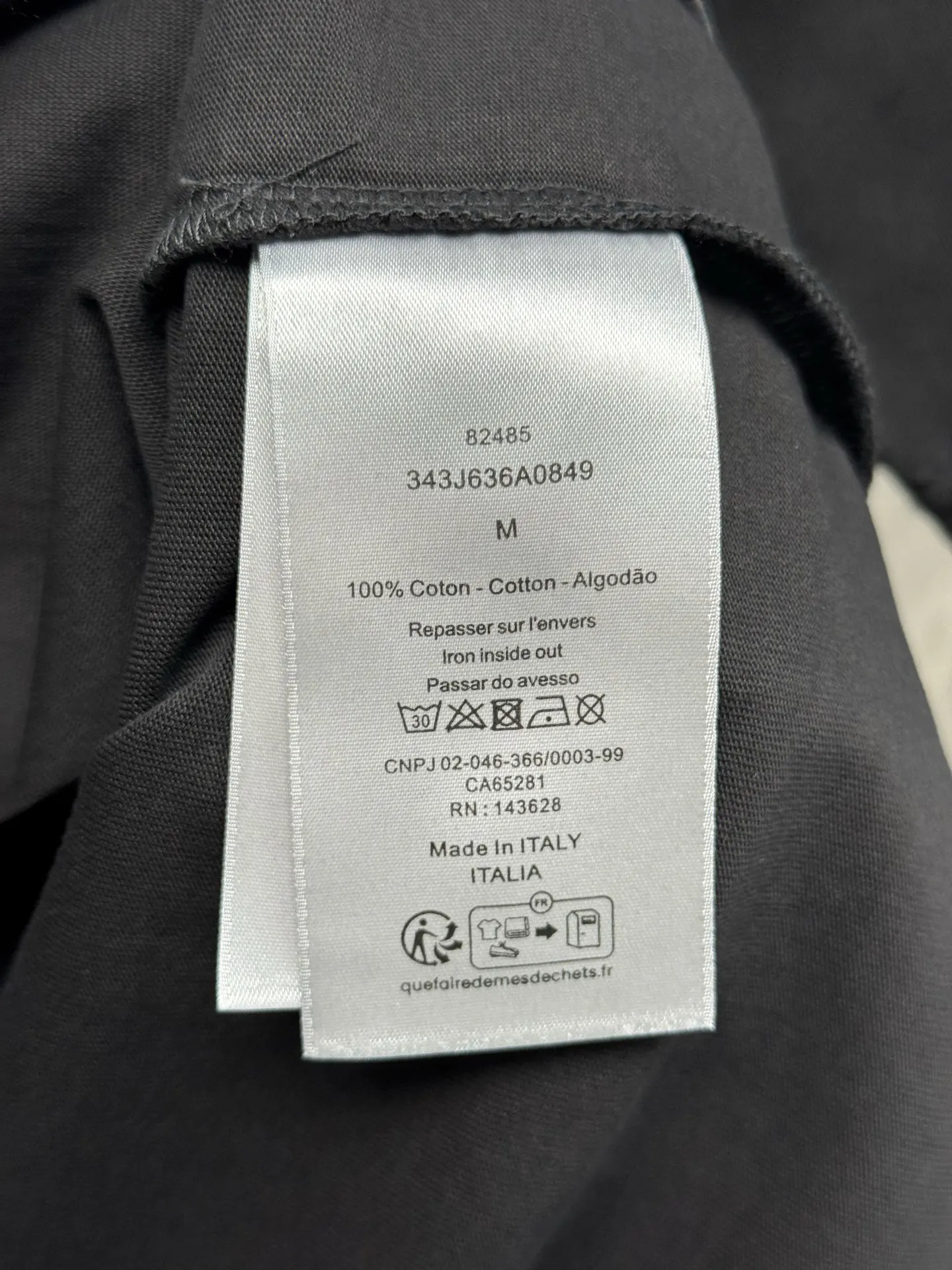 Dior 黑色圆领短袖T恤 精致穿搭款