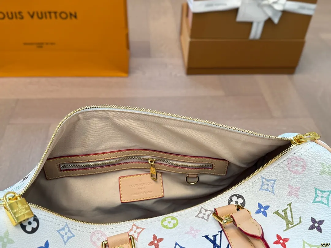 LV Keepall 村上隆联名系列 旅行袋 旅行包 大容量旅行款