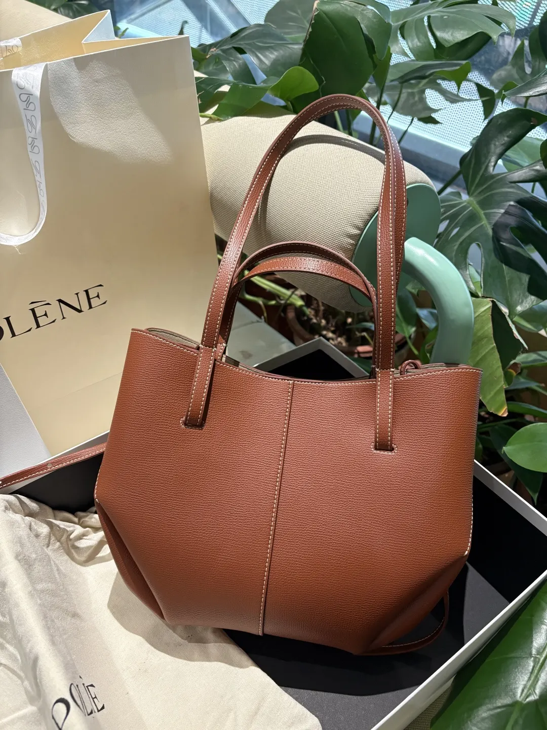 皮革 高 POLENE｜波灵恩 Cyme 托特包 以波 大容量托特款