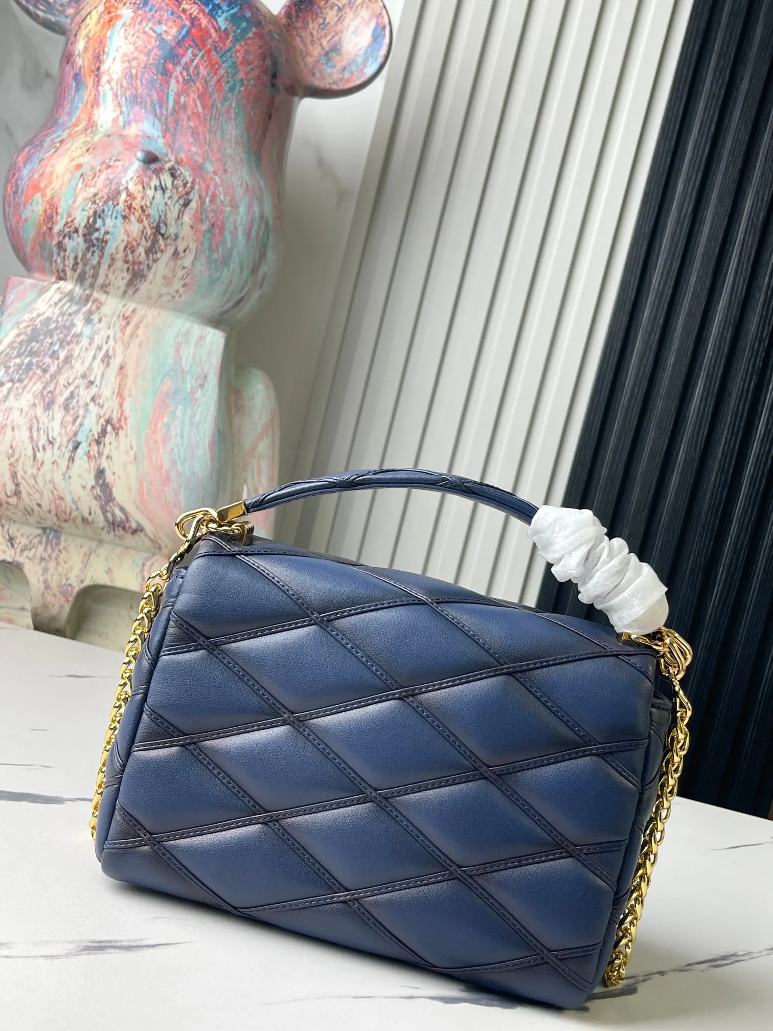 LV 深藍 羊皮 行李箱 旅行拉杆款 輕便出行款