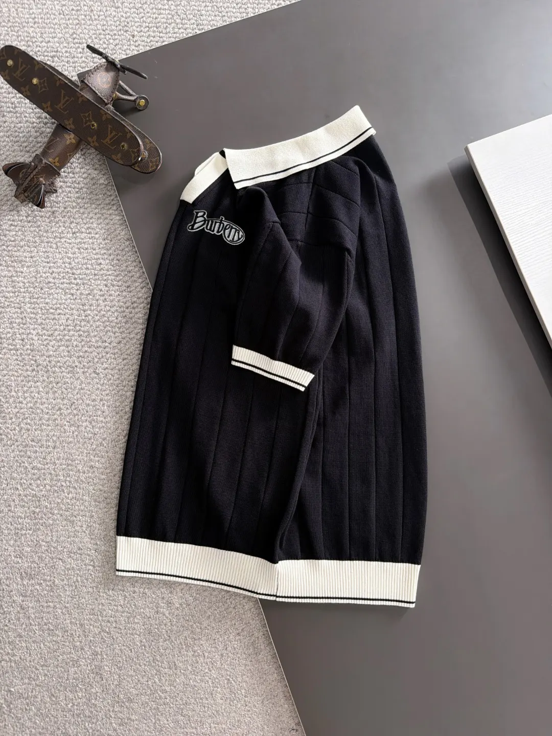 Burberry Embroidery Cotton Knitwear Textured Knit Image 7 Burberry Embroidery Cotton Knitwear Textured Knit Image 7