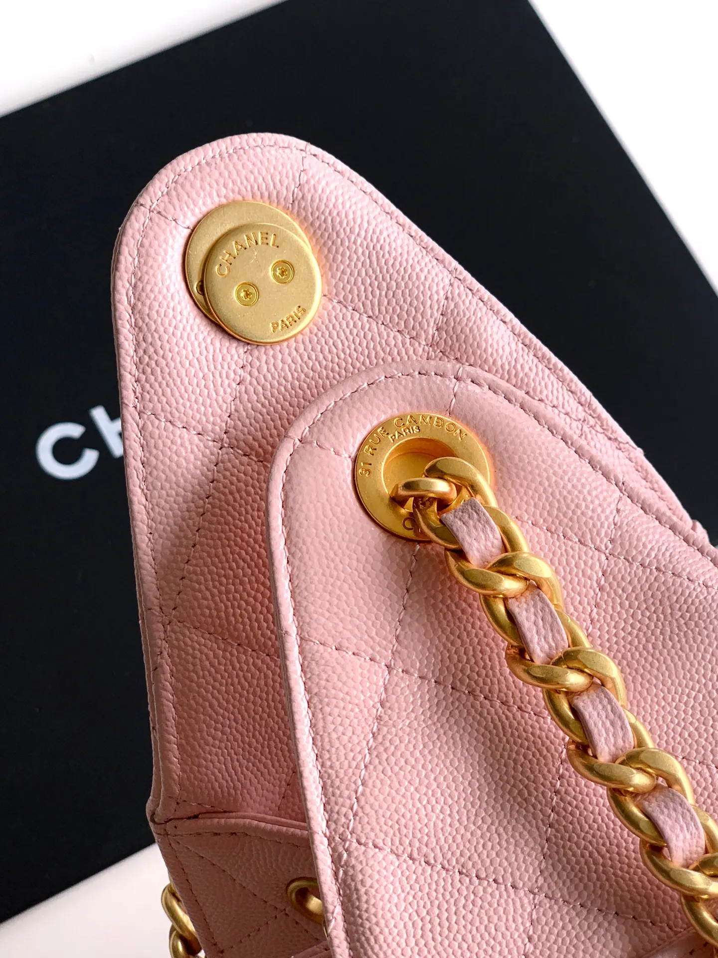 CHANEL Hobo 红色 牛皮 腋下包 复古腋下背款