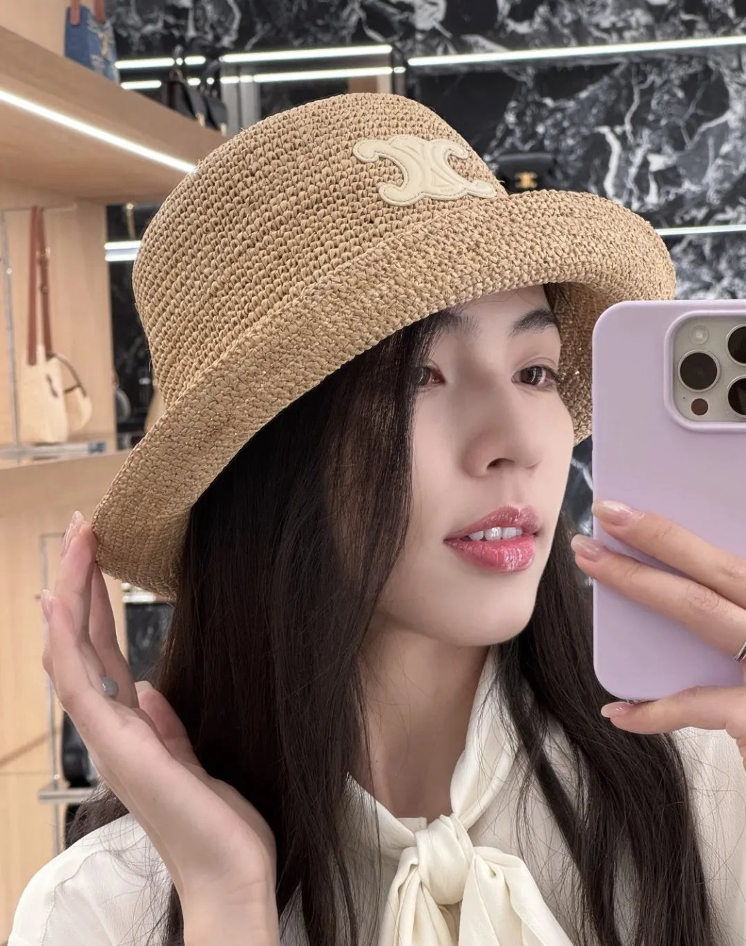 Celine 黑色 白色 咖色 遮阳 遮阳帽 度假遮阳款