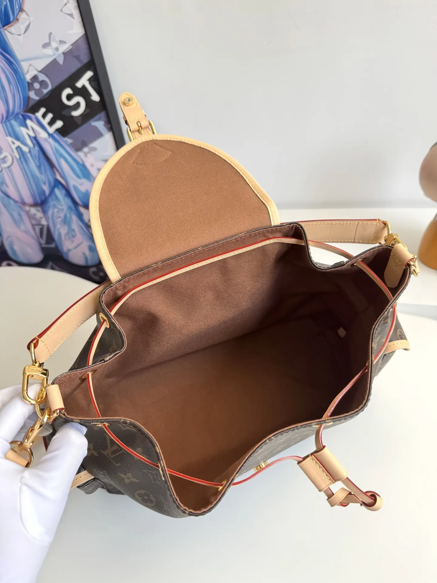LV 帆布 双肩包 实用双肩款