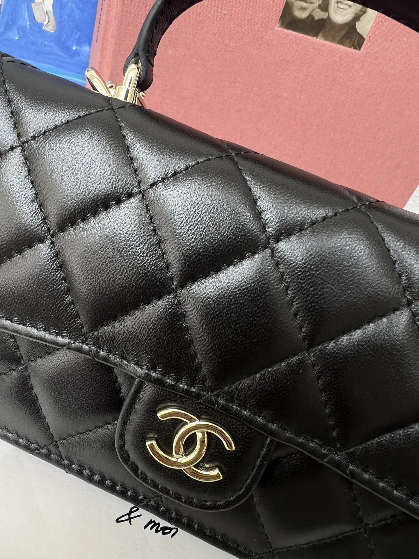 Chanel 22 Small Red Leather Chain Bag