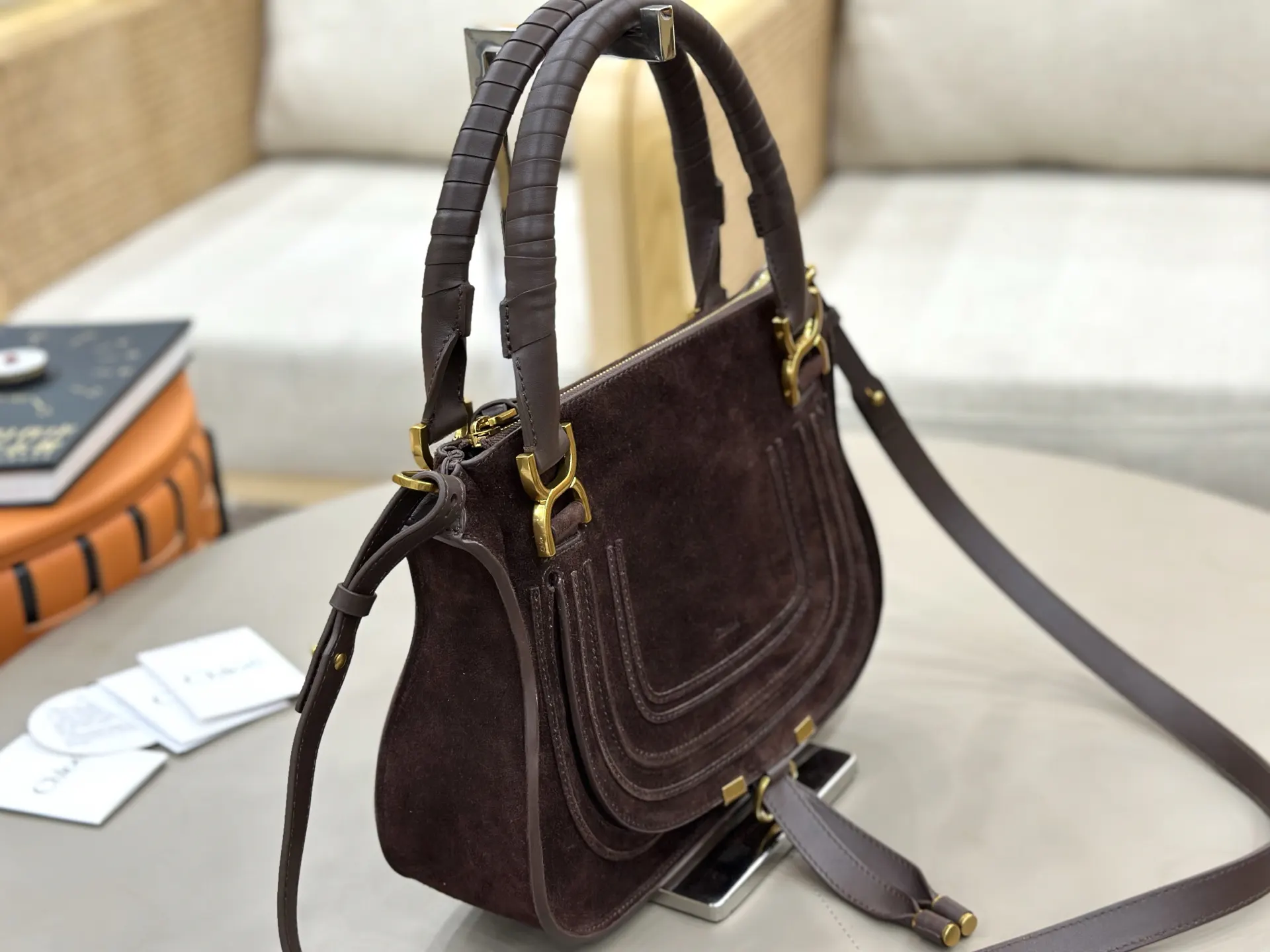 小牛皮 Chloe Marcie马鞍包 斜挎包 轻便斜挎款