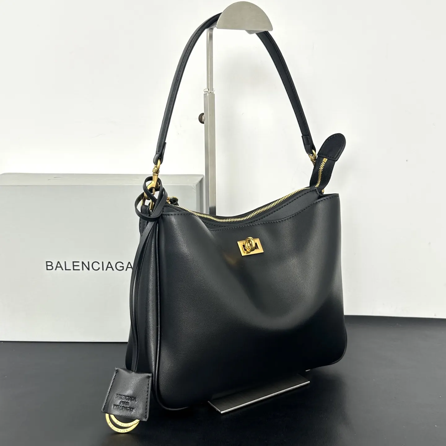 Balenciaga Rodeo Leather Hobo Bag
