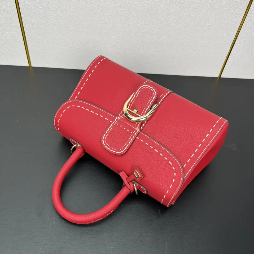 Delvaux 焦糖色 小牛皮 手提包 通勤手提款