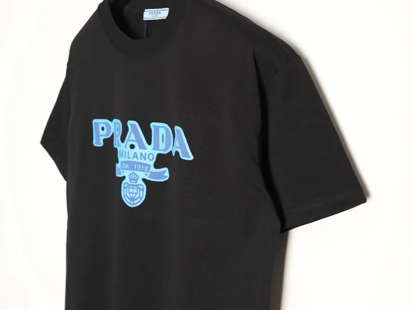 Prada 蓝标徽章 棉质 印花 短袖T恤