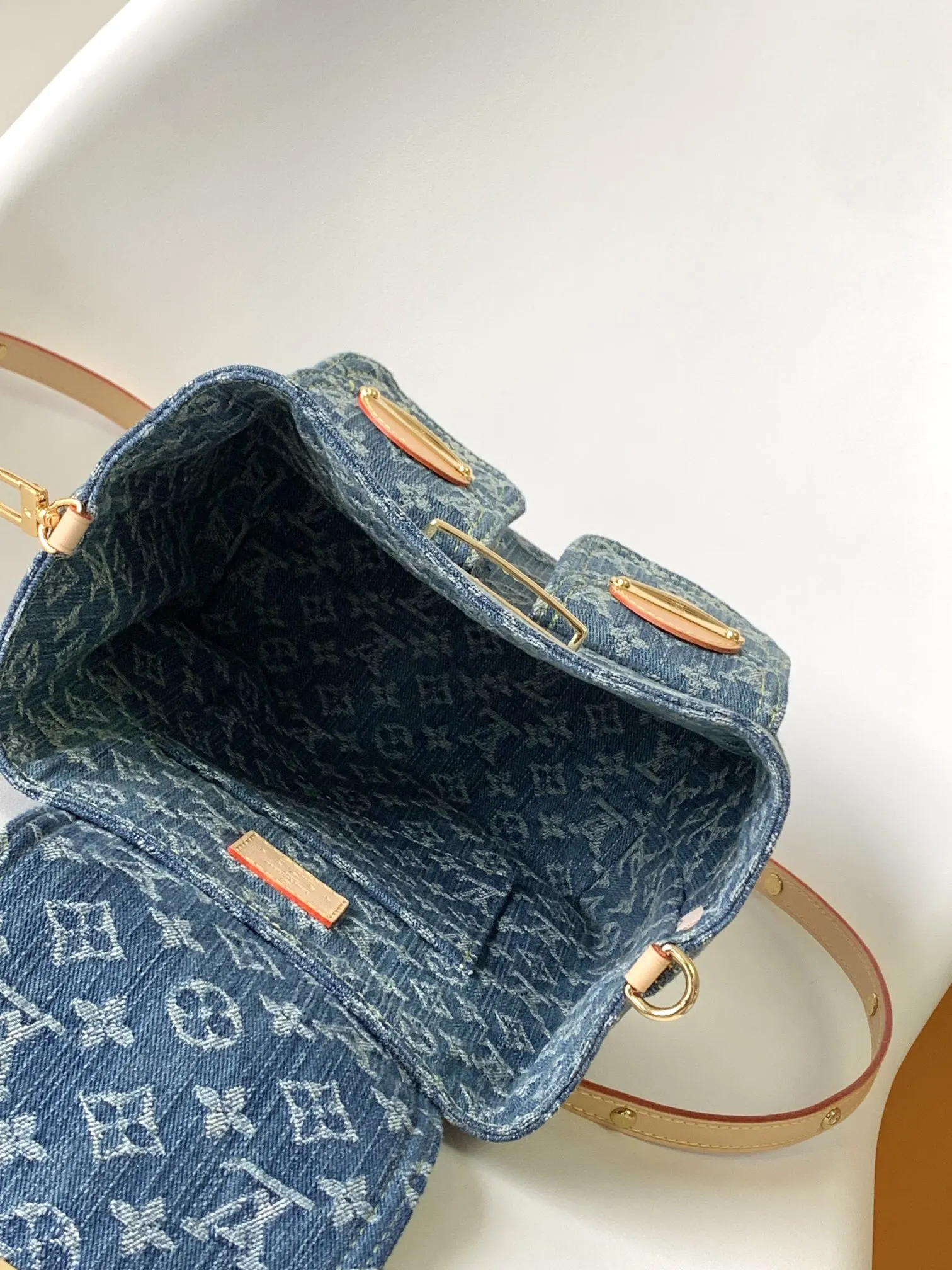 Blue Monogram Backpack Canvas Image 9 Blue Monogram Backpack Canvas Image 9