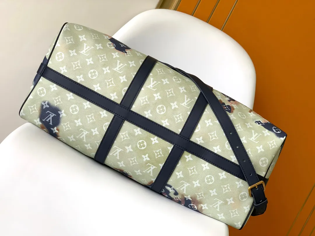 Keepall 丹宁 牛皮 旅行袋 大容量旅行款