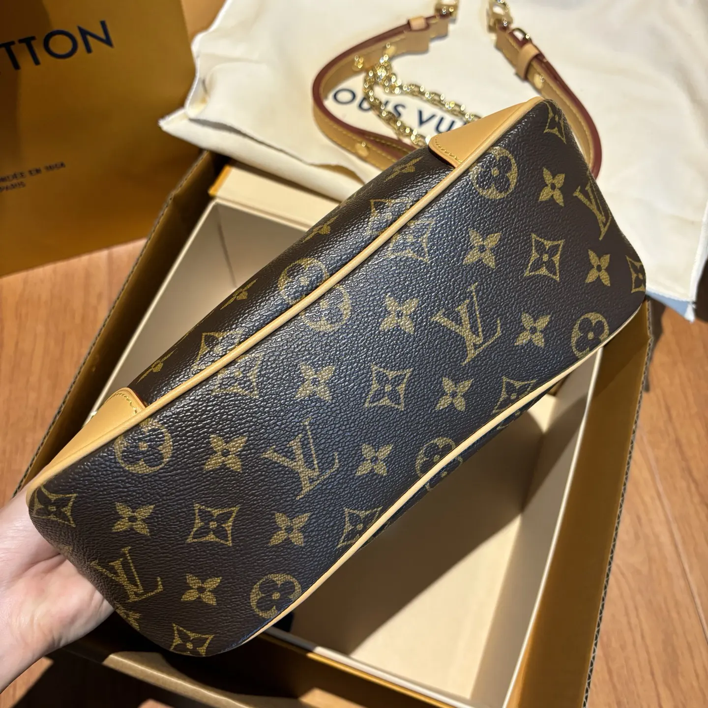 棕色 牛皮 链条包 精致链条款