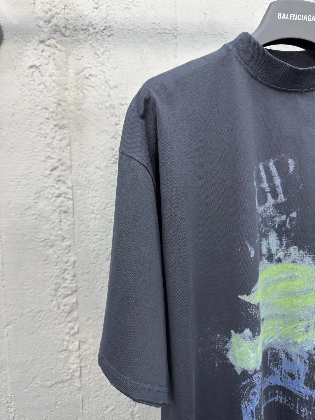 Balenciaga Black Cotton Short Sleeve T-Shirt Street