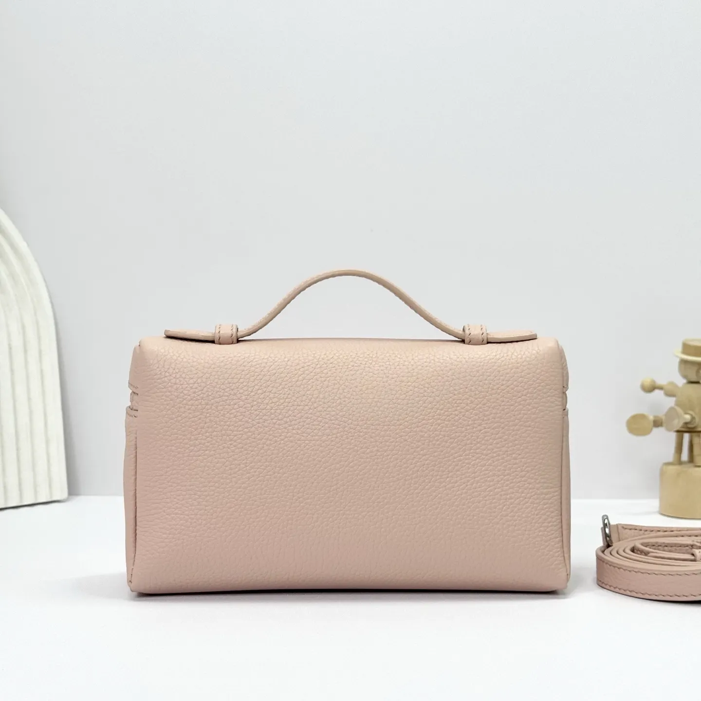 Silver Clutch Bag Leather