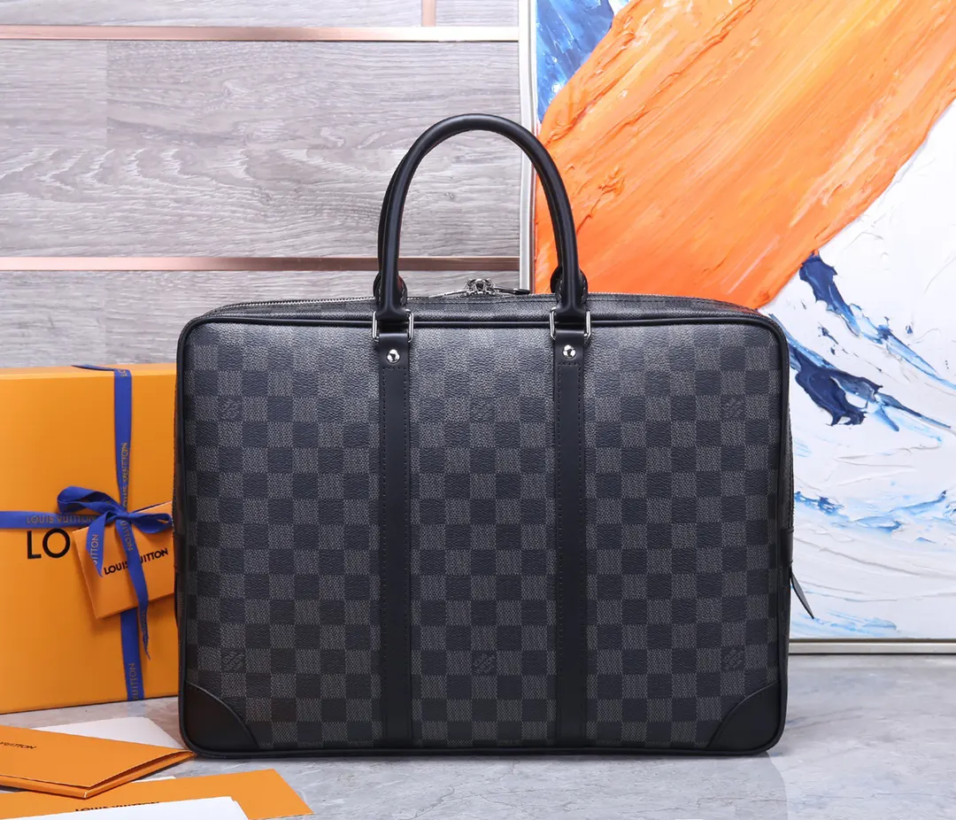 Louis Vuitton Monogram Briefcase Business Commuter Canvas