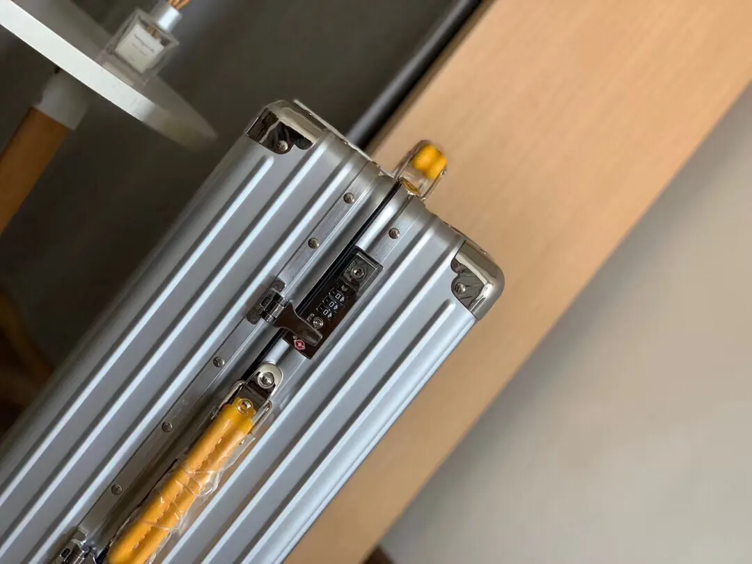 Silver Carry-On Suitcase Business Travel Lightweight