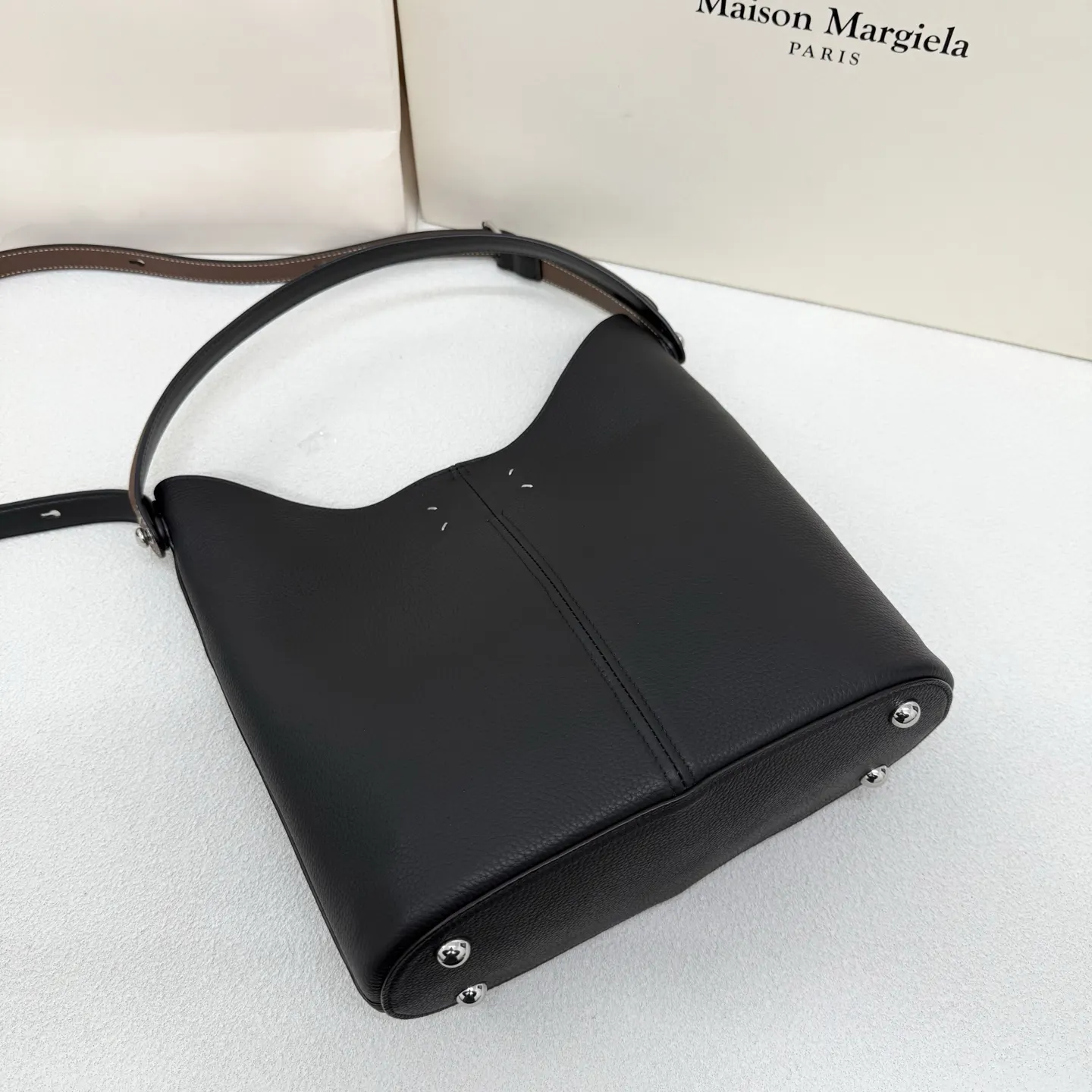 黑色 牛皮 Madison Margiela 托特包 大容量托特款