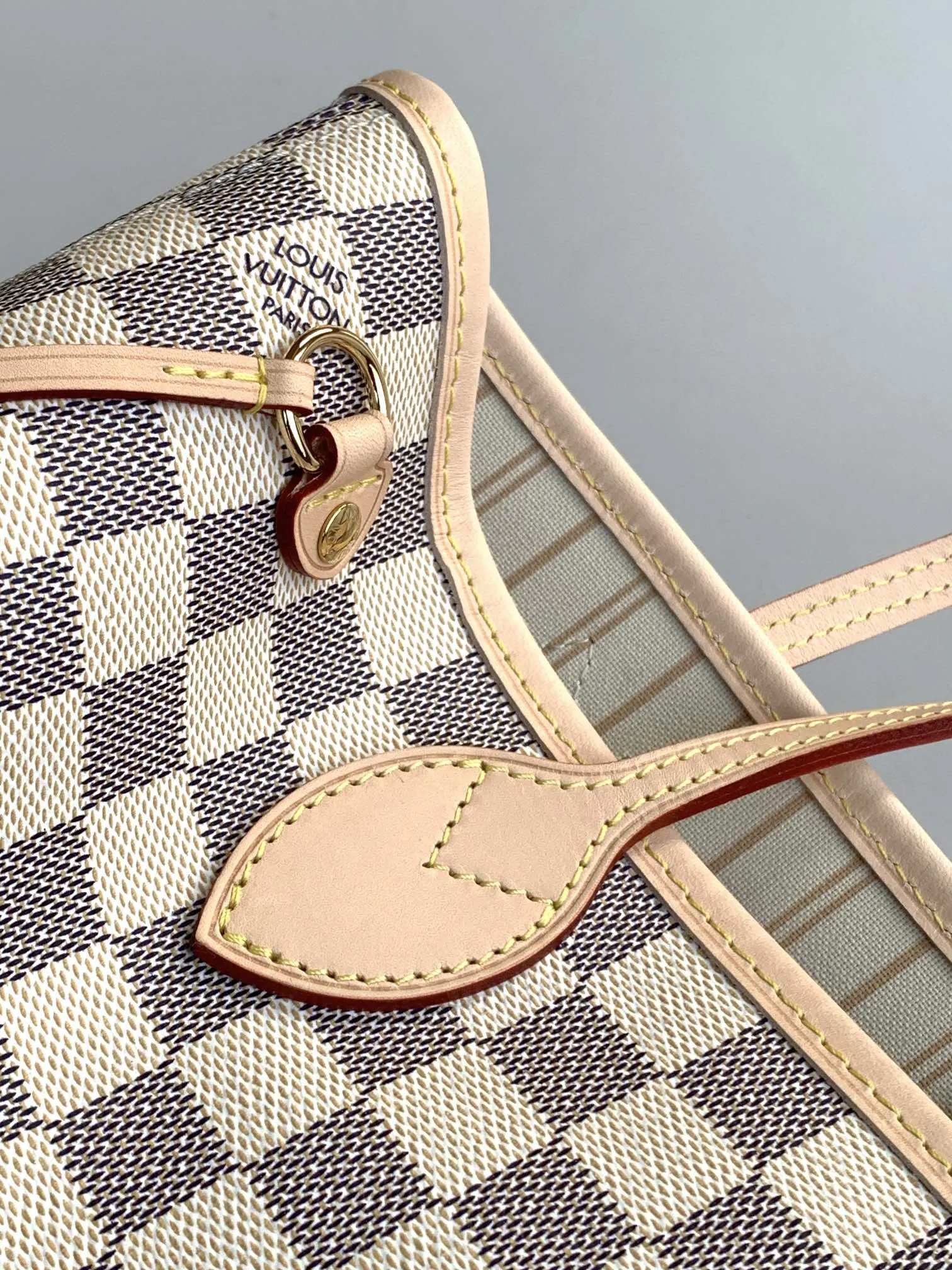LV Neverfull 金色 牛皮 手拿包 精致手拿款