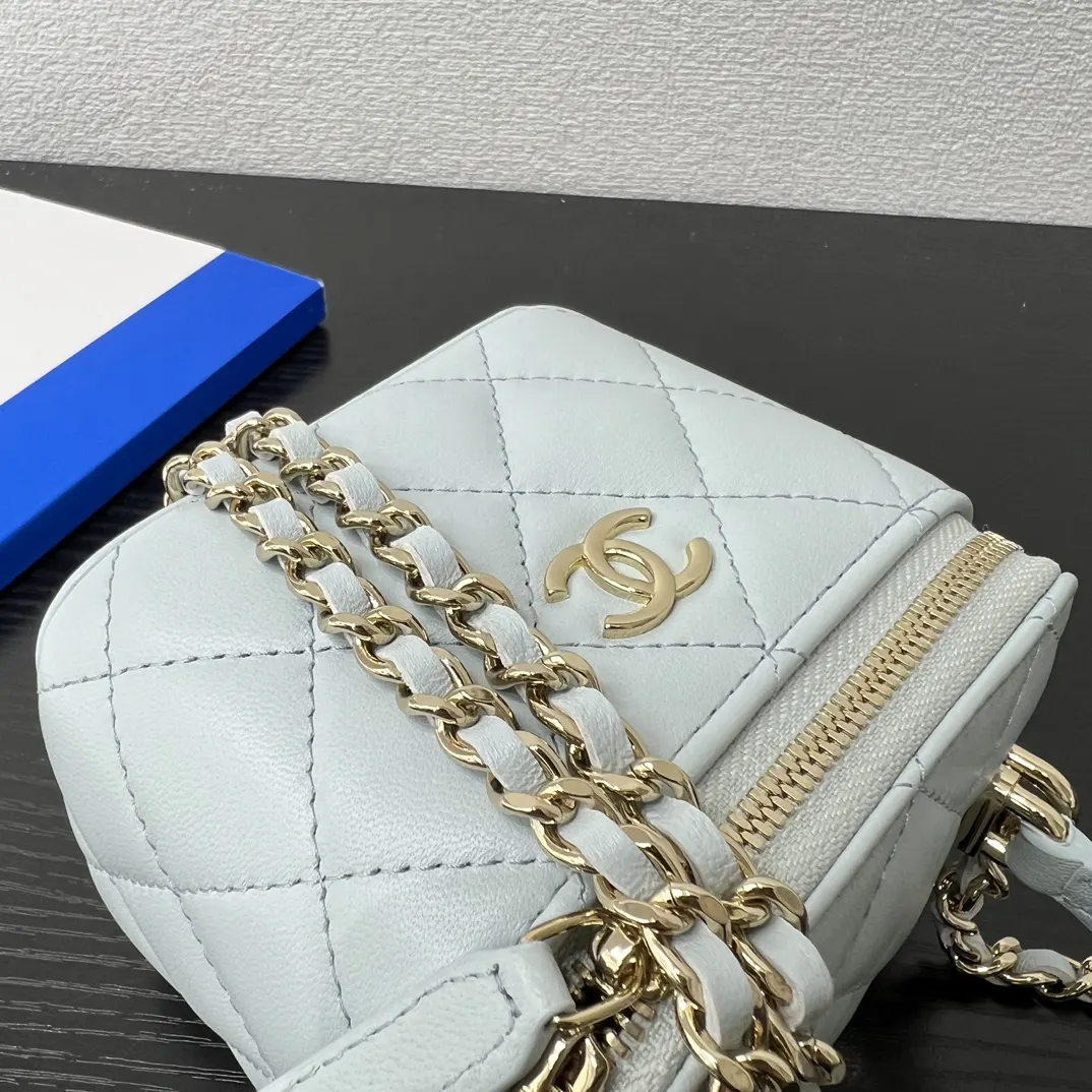 Chanel 19 Mini Blue Leather Quilted Chain Bag Image 7 Chanel 19 Mini Blue Leather Quilted Chain Bag Image 7