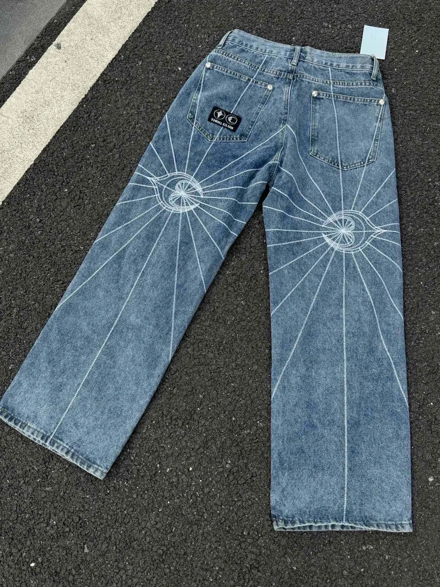 Chrome Hearts 24FW 蓝色 刺绣 水洗 长裤 宽松休闲款 款2