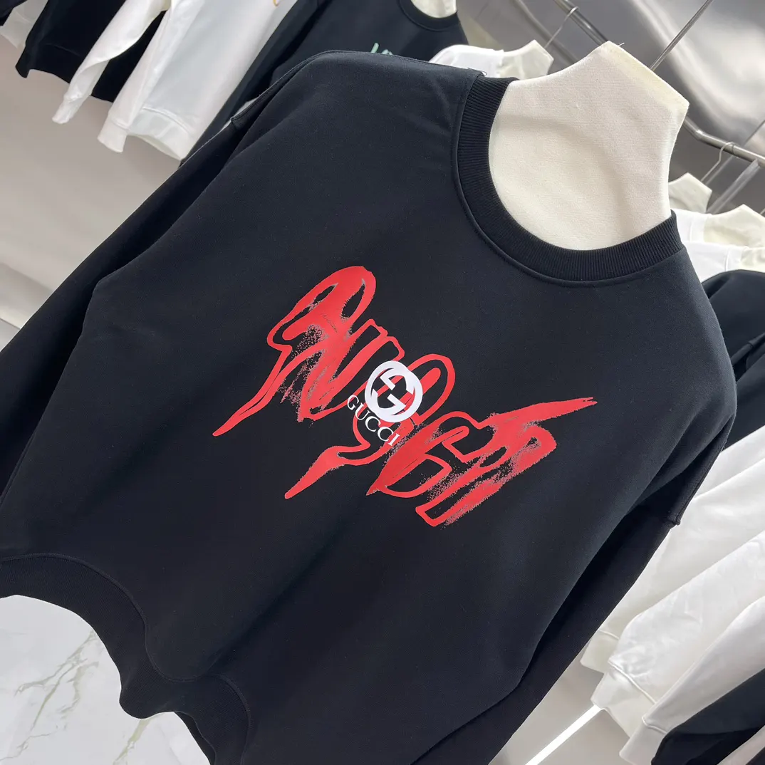 Gucci Logo印花圆领卫衣