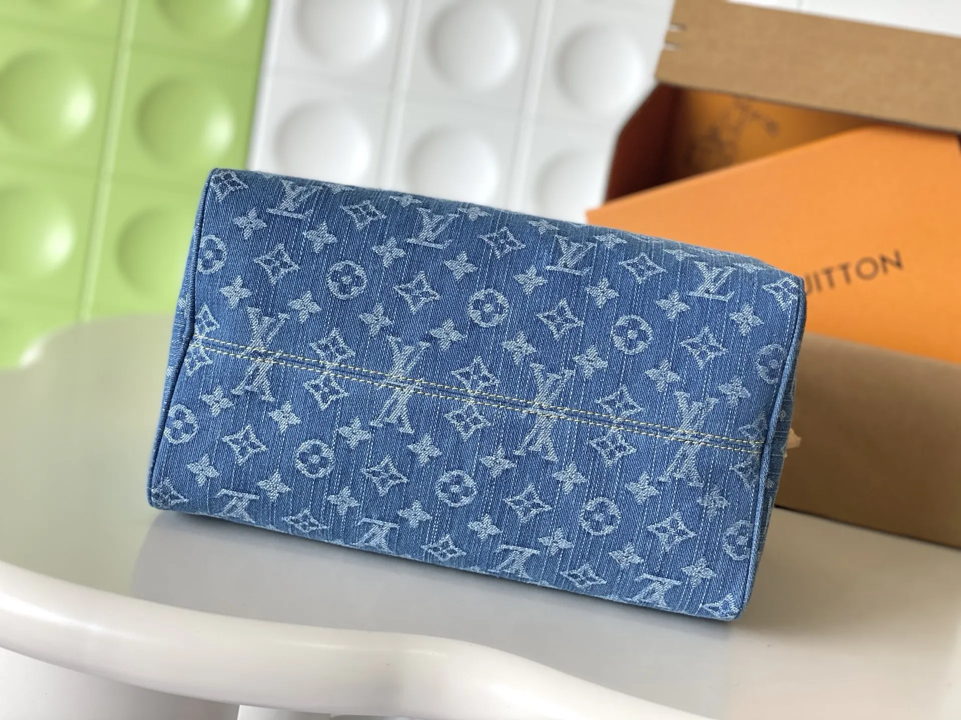 LV Speedy 牛仔 丹宁 Mo收納包 旅行收納款