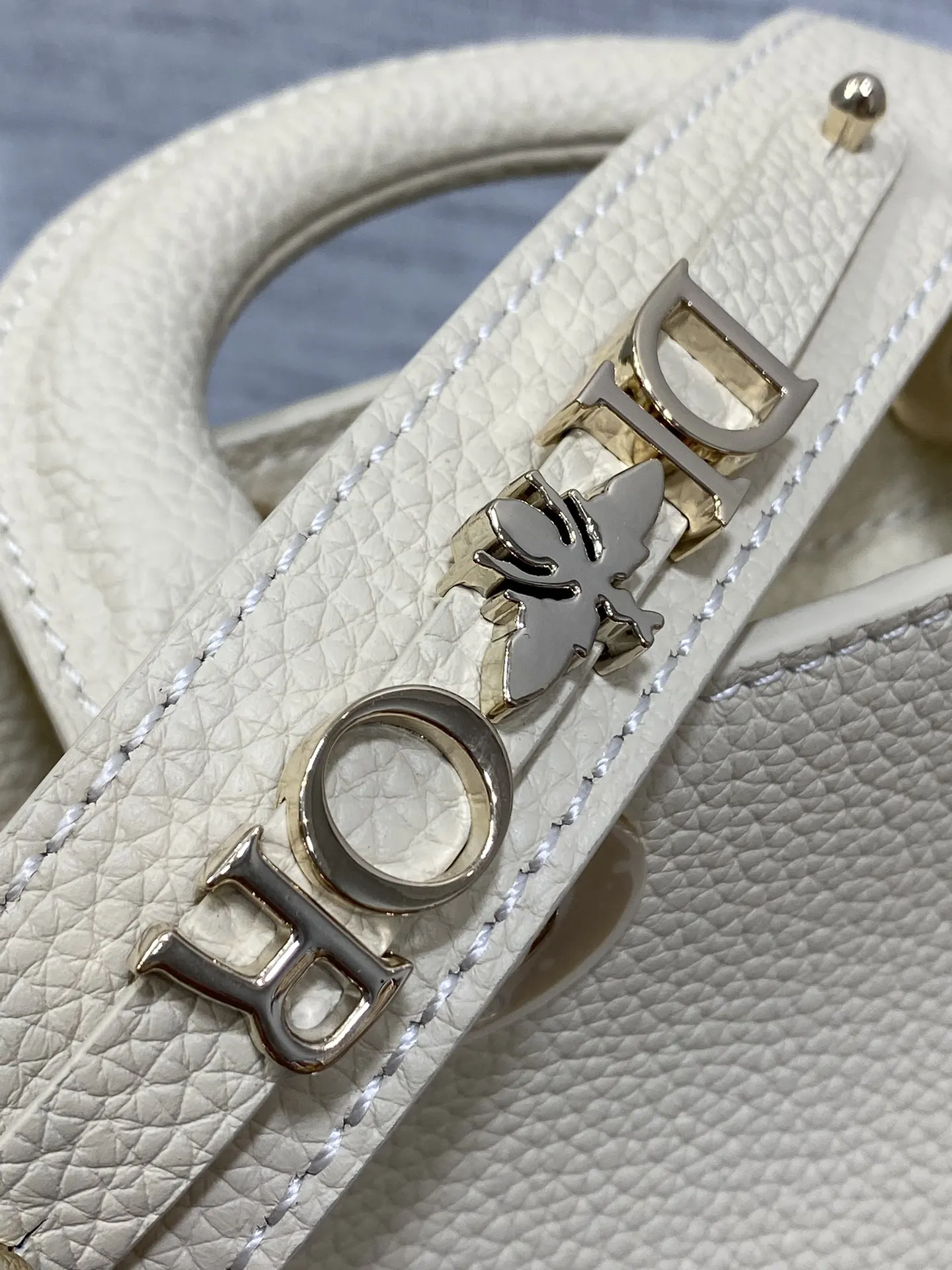 Dior 黑色 牛皮 进口 牛皮横款戴妃包 Lady 手提包 通勤手提款