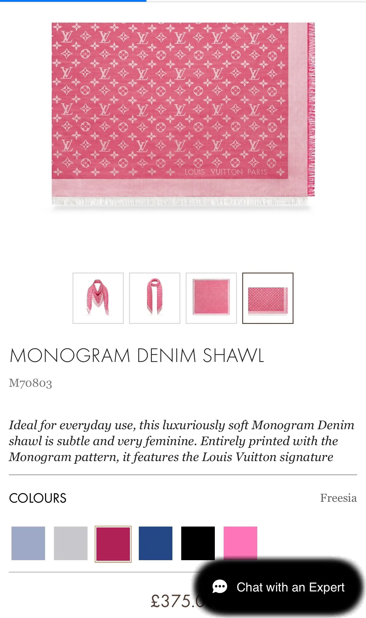 Louis Vuitton Wool Scarf