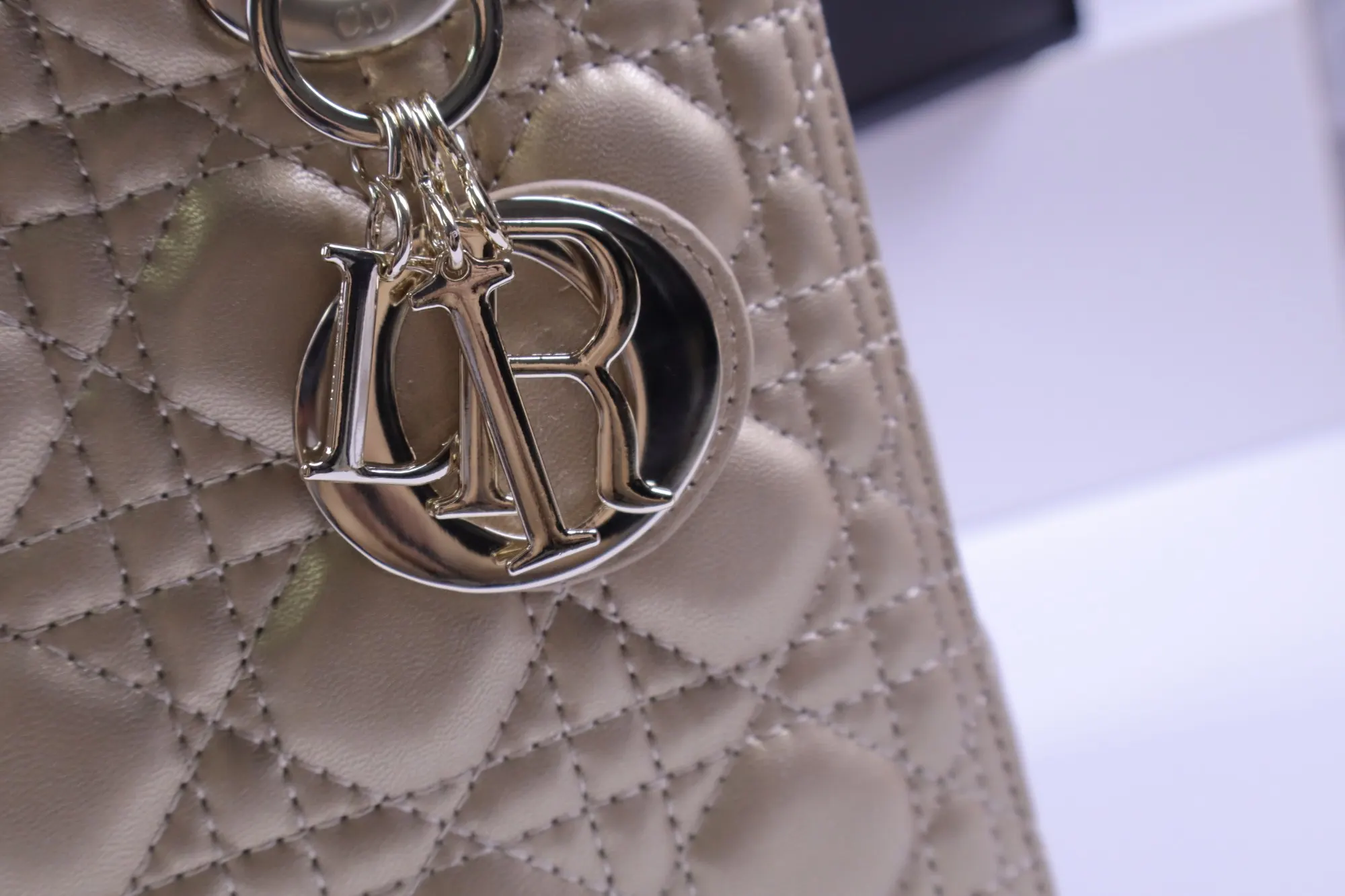 Dior Lady Dior Lady 金色 羊皮手提包