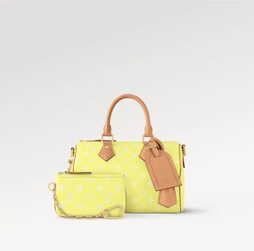 LV 黄色彩色老花Speedy手袋 小号款｜ORBUYBAG 岚奢包高端时尚精品