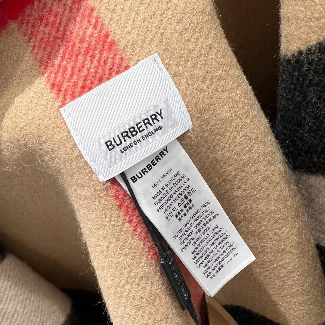 Burberry 羊绒 羊毛 提花 格纹 披肩 保暖披肩款
