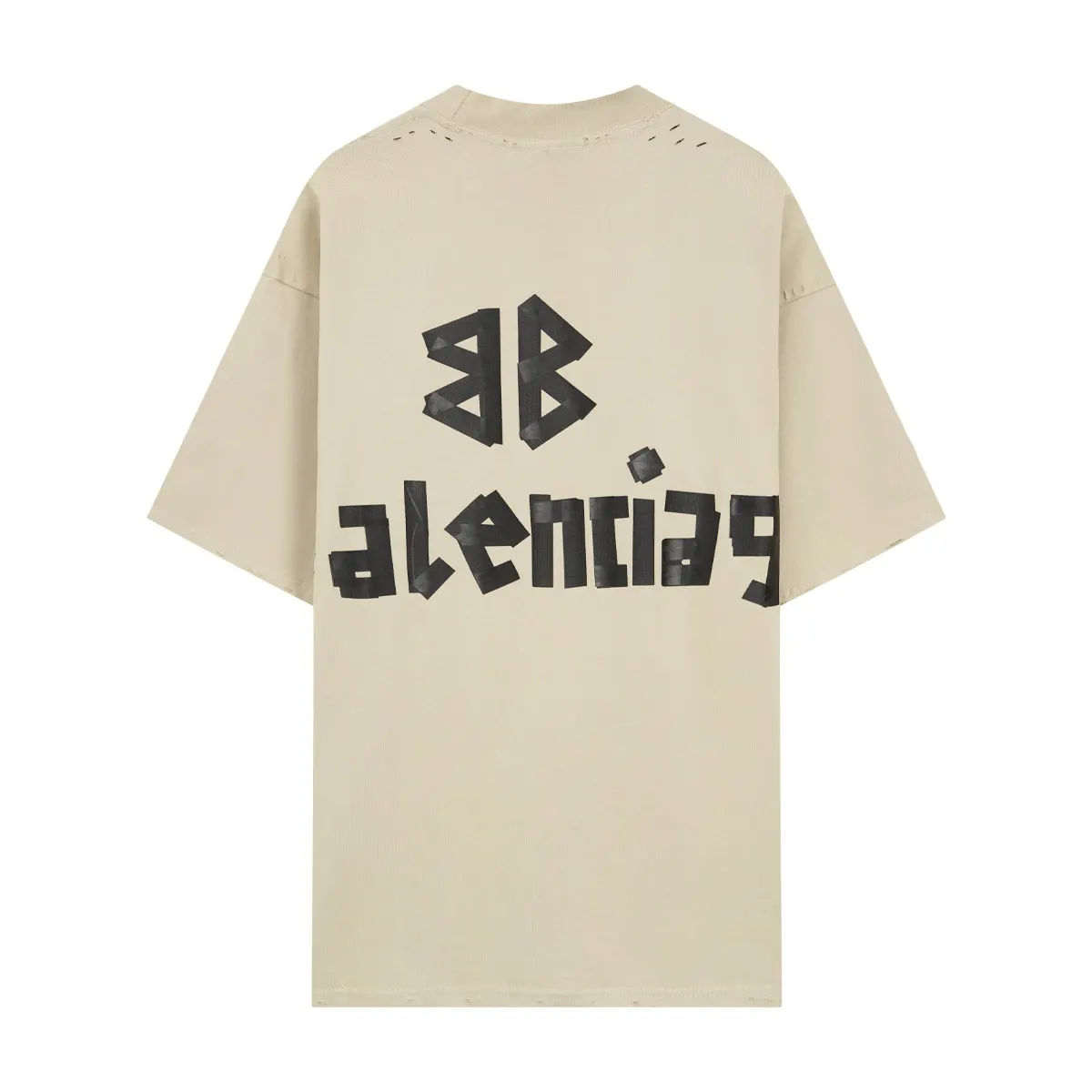 Balenciaga 杏色 短袖T恤 街头休闲款