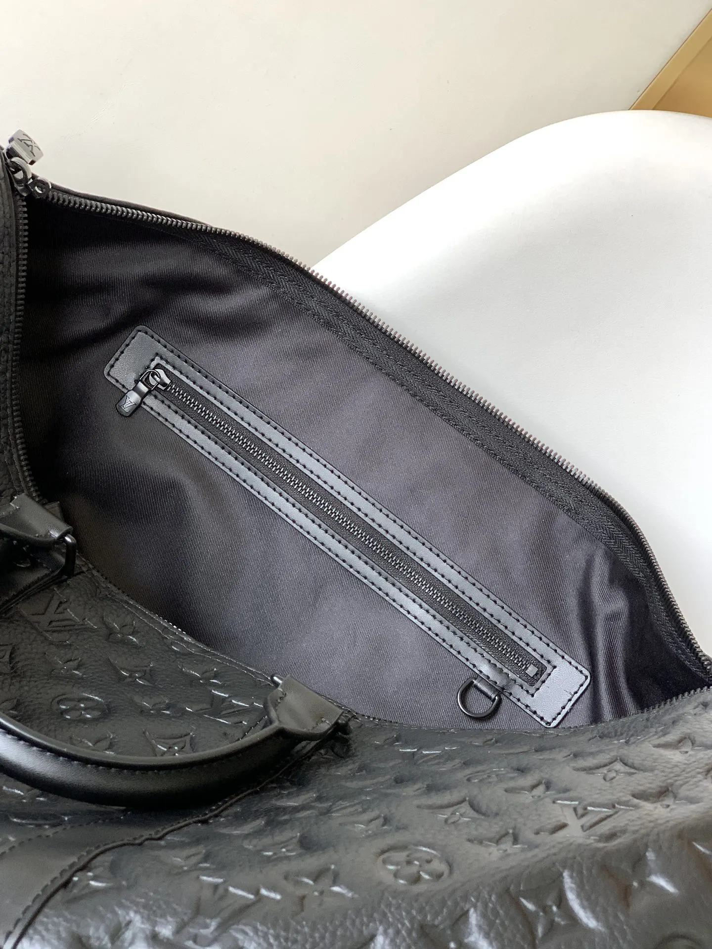 Keepall 黑色 牛皮 旅行袋 大容量旅行款