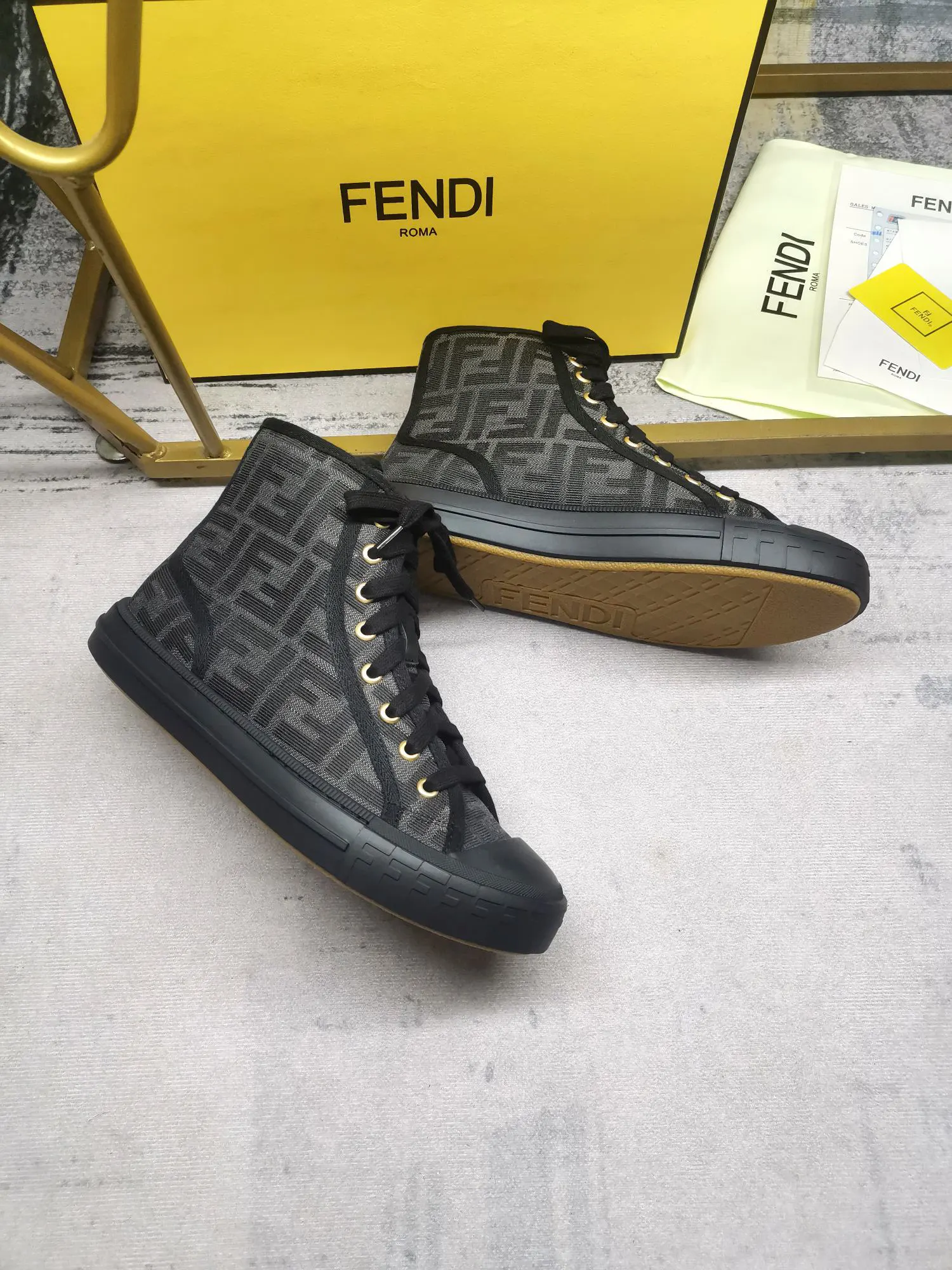 Fendi Monogram Sneakers Casual Versatile Style Image 2 Fendi Monogram Sneakers Casual Versatile Style Image 2