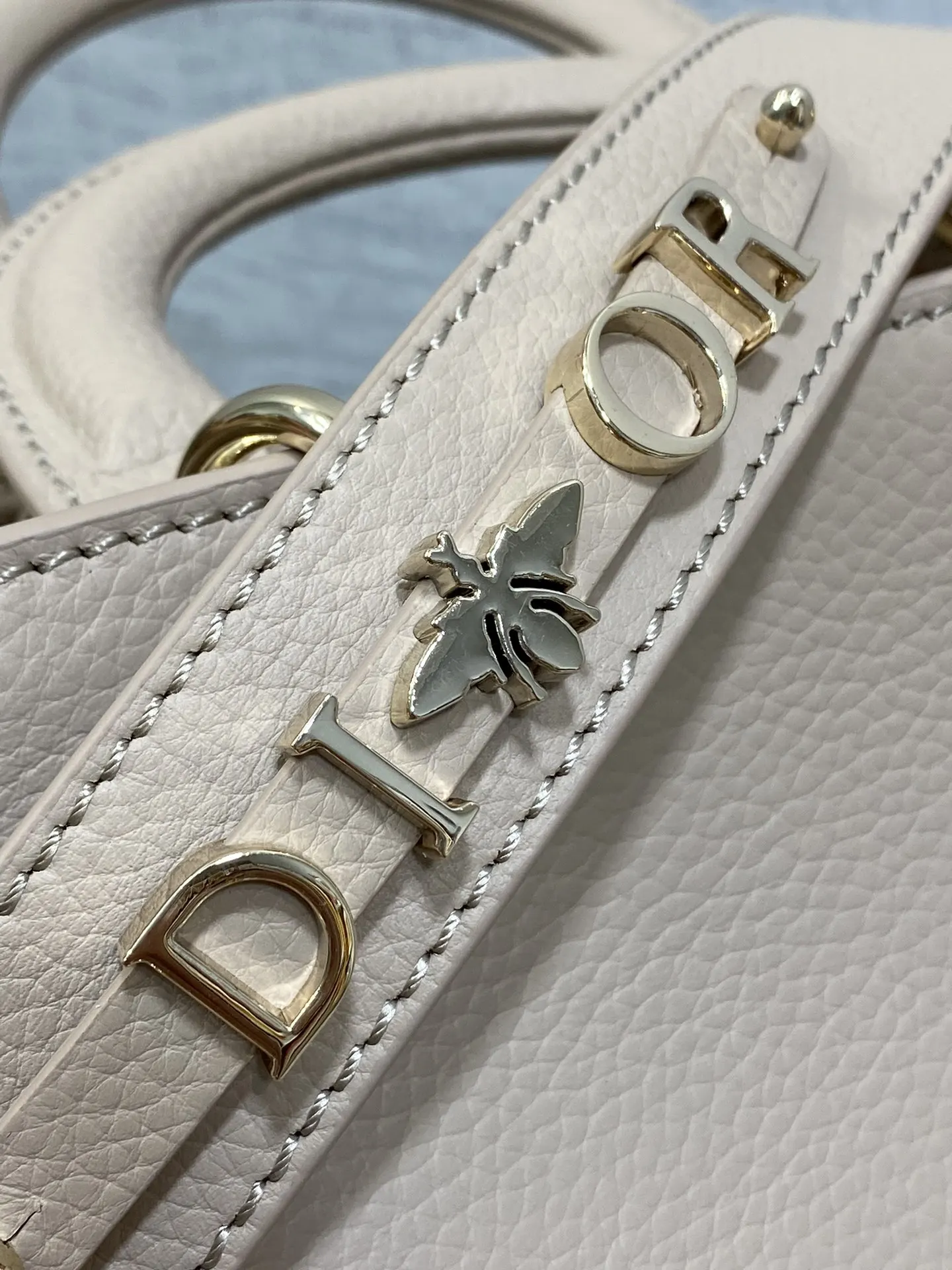 Dior 黑色 牛皮 进口 牛皮横款戴妃包 Lady 手提包 通勤手提款