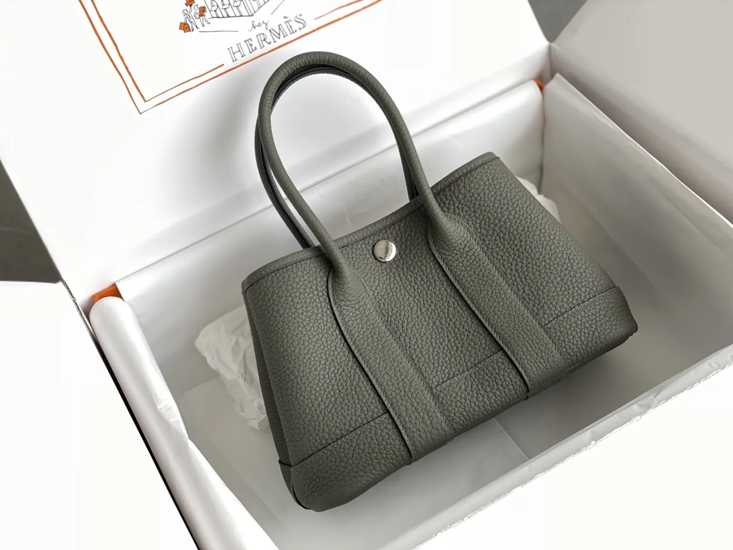 Hermès Garden Party 拼色 Togo牛皮 托特包 10cm
