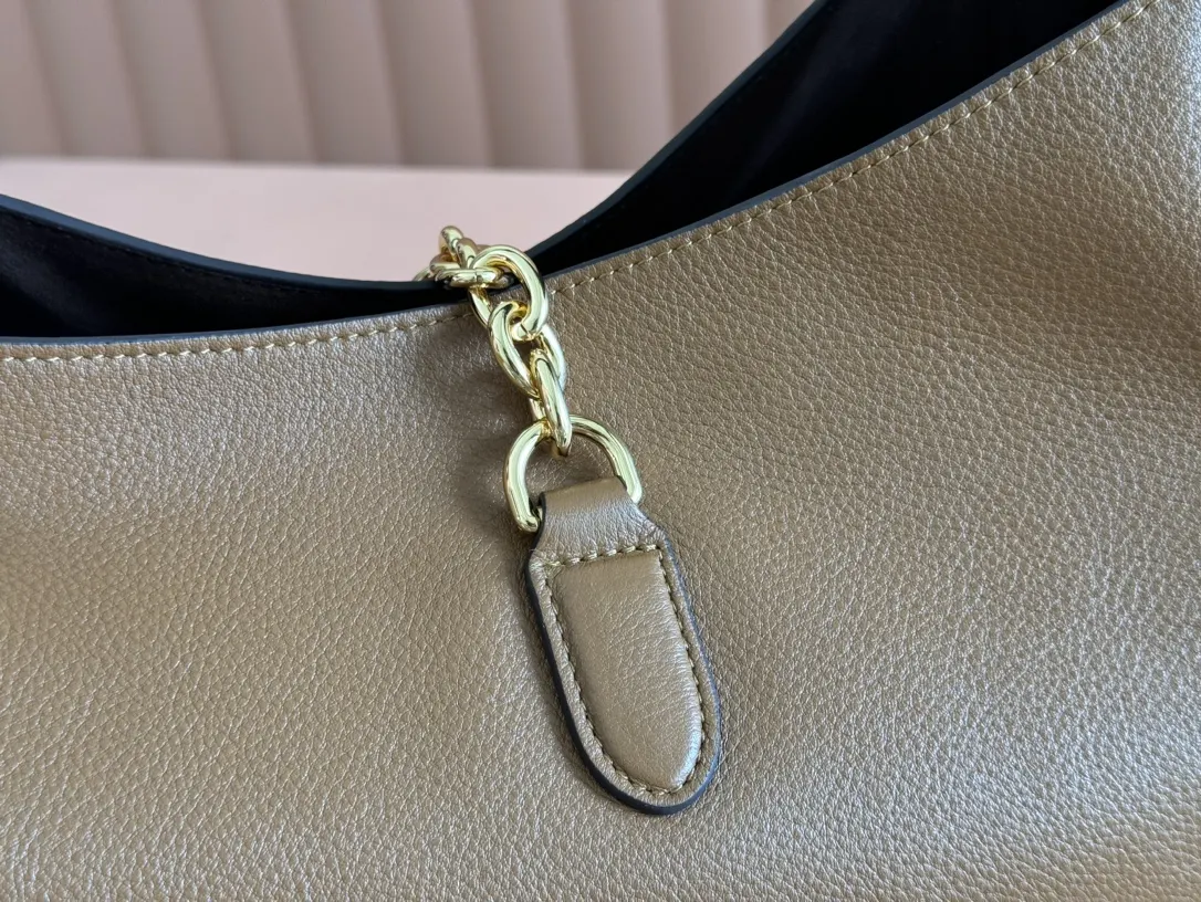 Gucci 棕色 金色 牛皮 手拿包 精致手拿款
