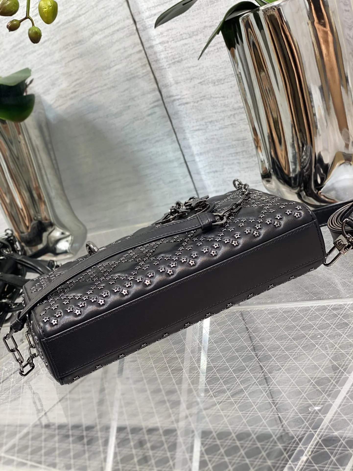 小牛皮 进口 牛皮纯手工戴妃包横版 LADY 手提包 通勤手提款