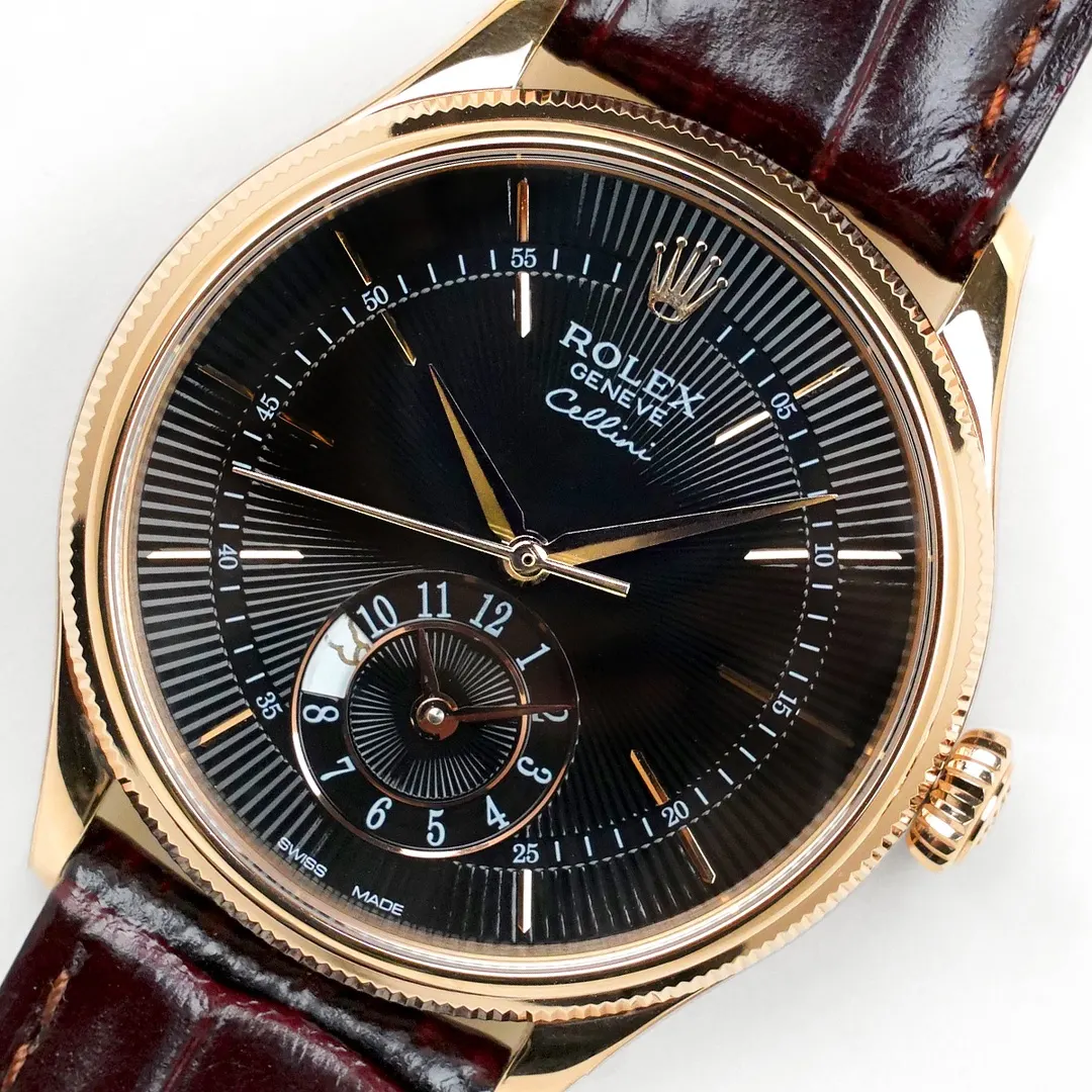 Rolex 牛皮 ⃣ 一体中层表壳 旋入式底盖及上链表冠 手錶 經典腕表款
