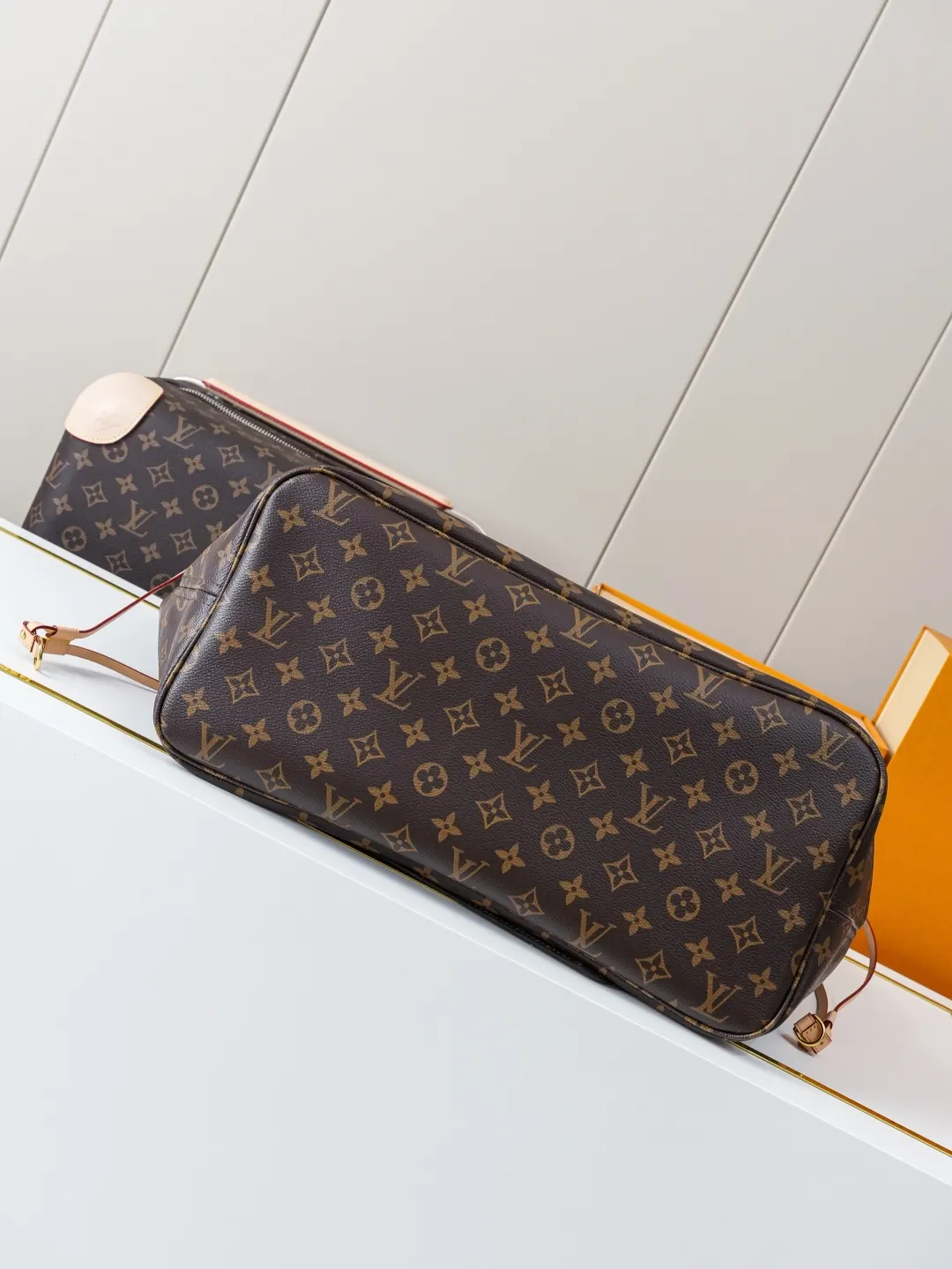Neverfull 老花 牛皮 托特包 大容量托特款