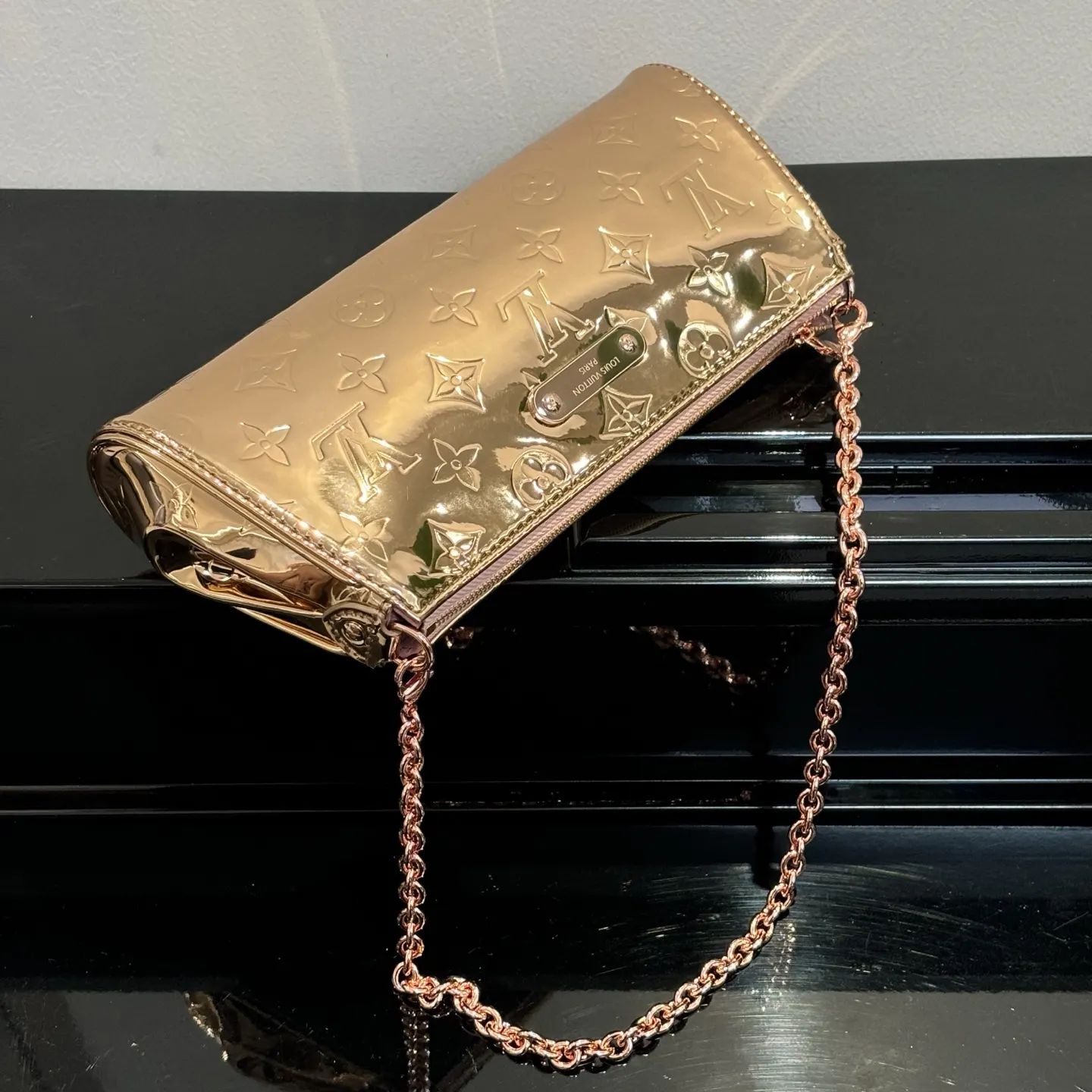Louis Vuitton Pochette Gold Monogram Chain Bag