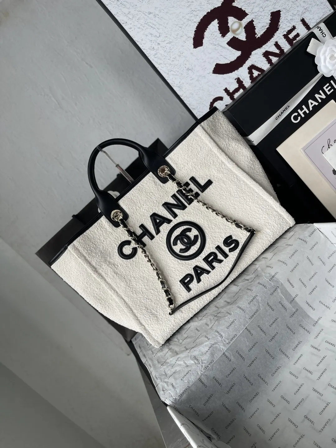 Chanel Top Handle Bag Commuter Leather