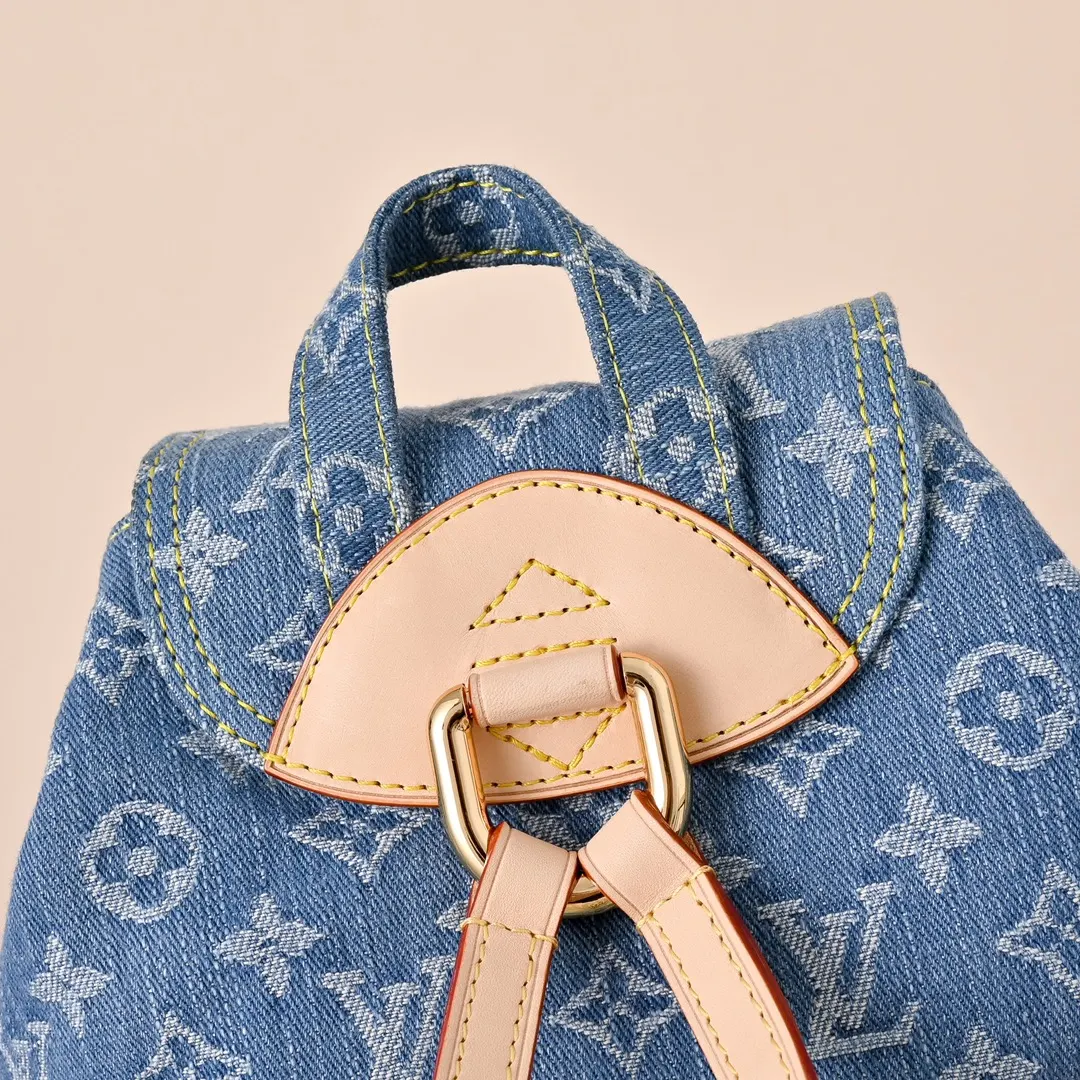 Blue Monogram Backpack Canvas