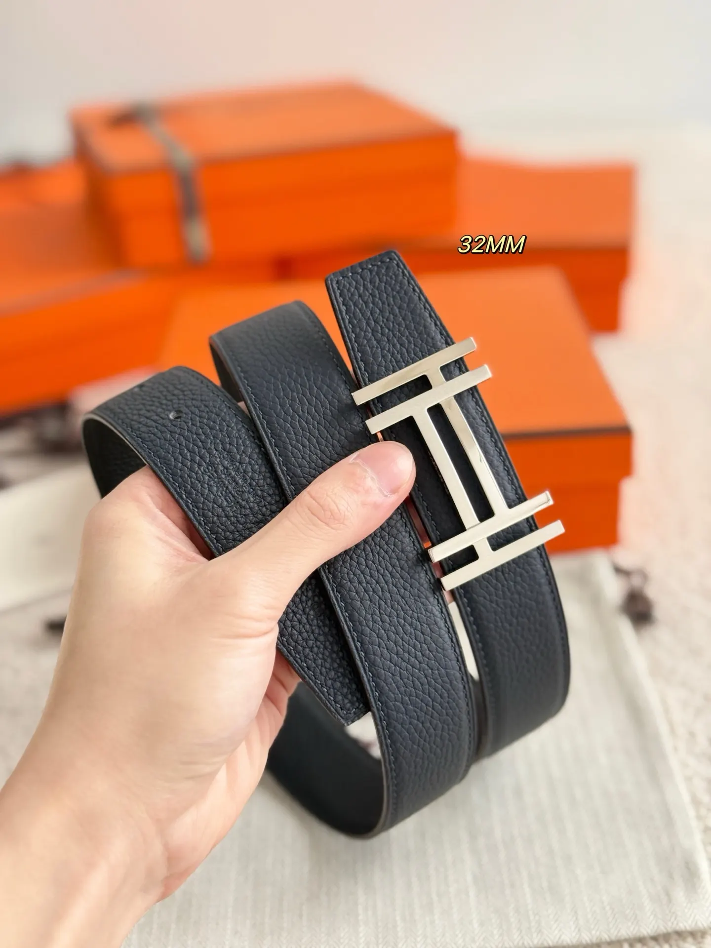 Hermès Togo牛皮 腰带 精致配饰