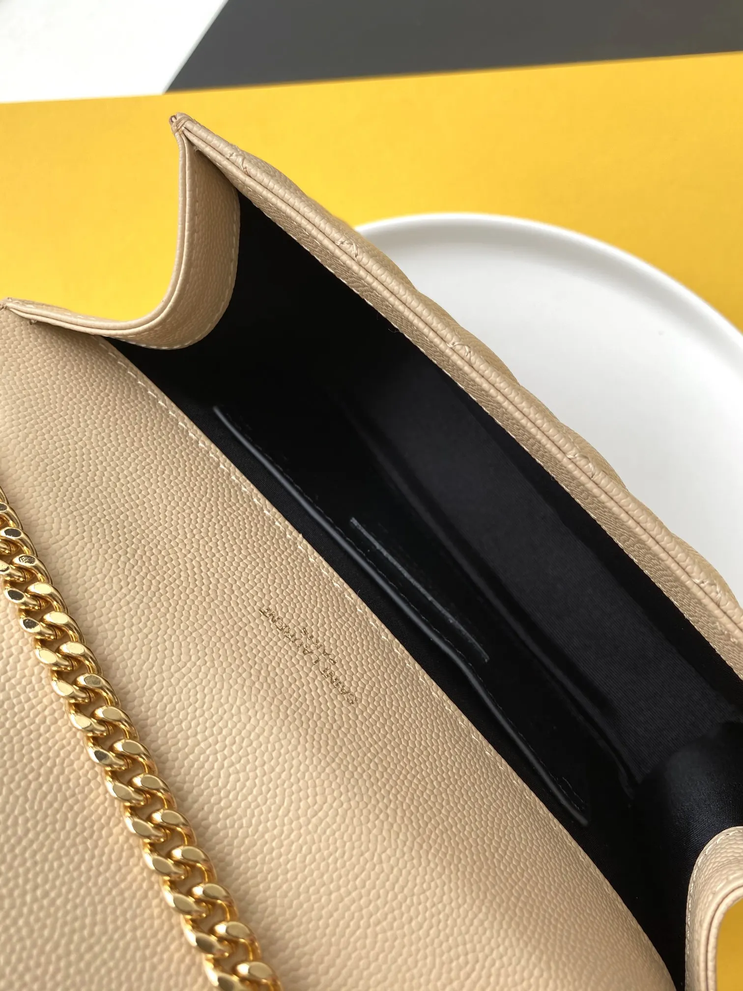 Gold Shoulder Bag Leather